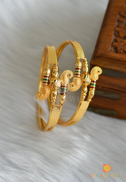 Gold tone mango set of 2 Bangles (2.4) dj-38254