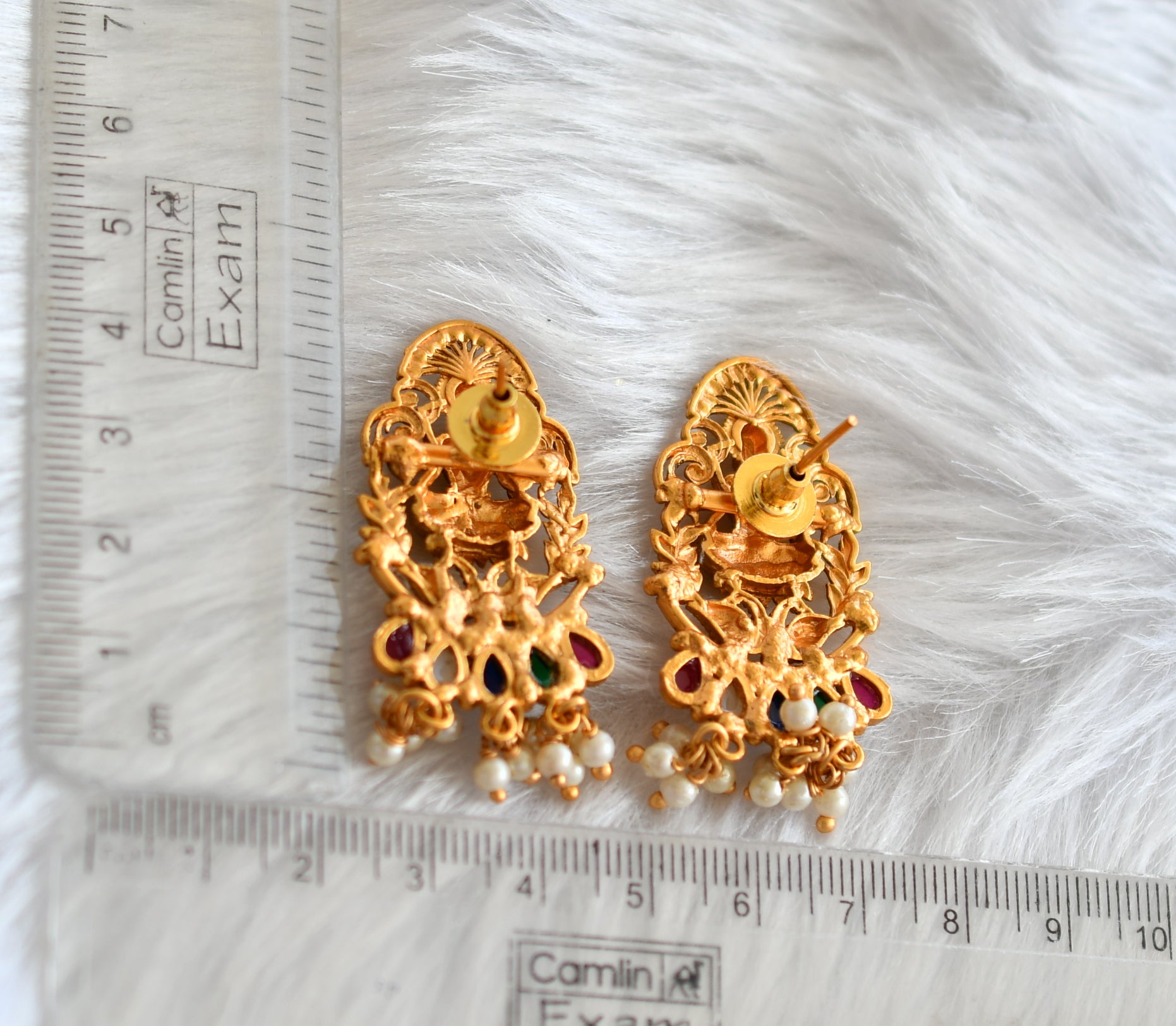 Buy 22k Solid Gold Chain Earrings 58 Gram Chain Earringslong Online in  India  Etsy