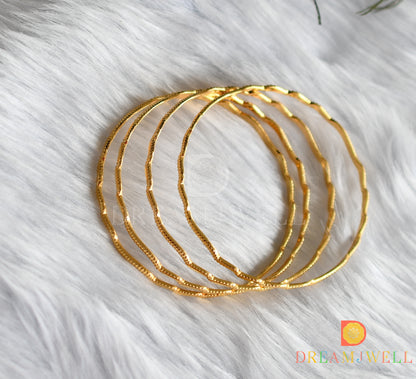 Gold tone set of 4 Bangles (2.4) dj-38242