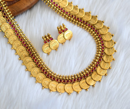 Antique gold tone kemp Lotus coin haar set dj-15370