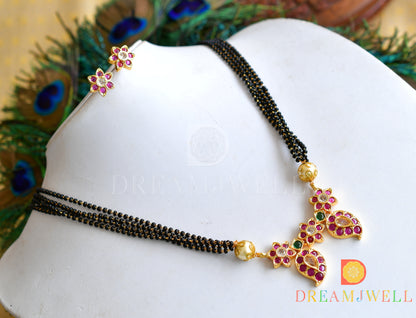 Gold tone kemp-green mango designer mangalsutra set dj-34309