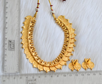 Gold tone Lotus coin necklace set dj-15283