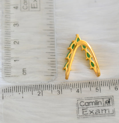 Gold tone cz green vanki finger ring dj-40588