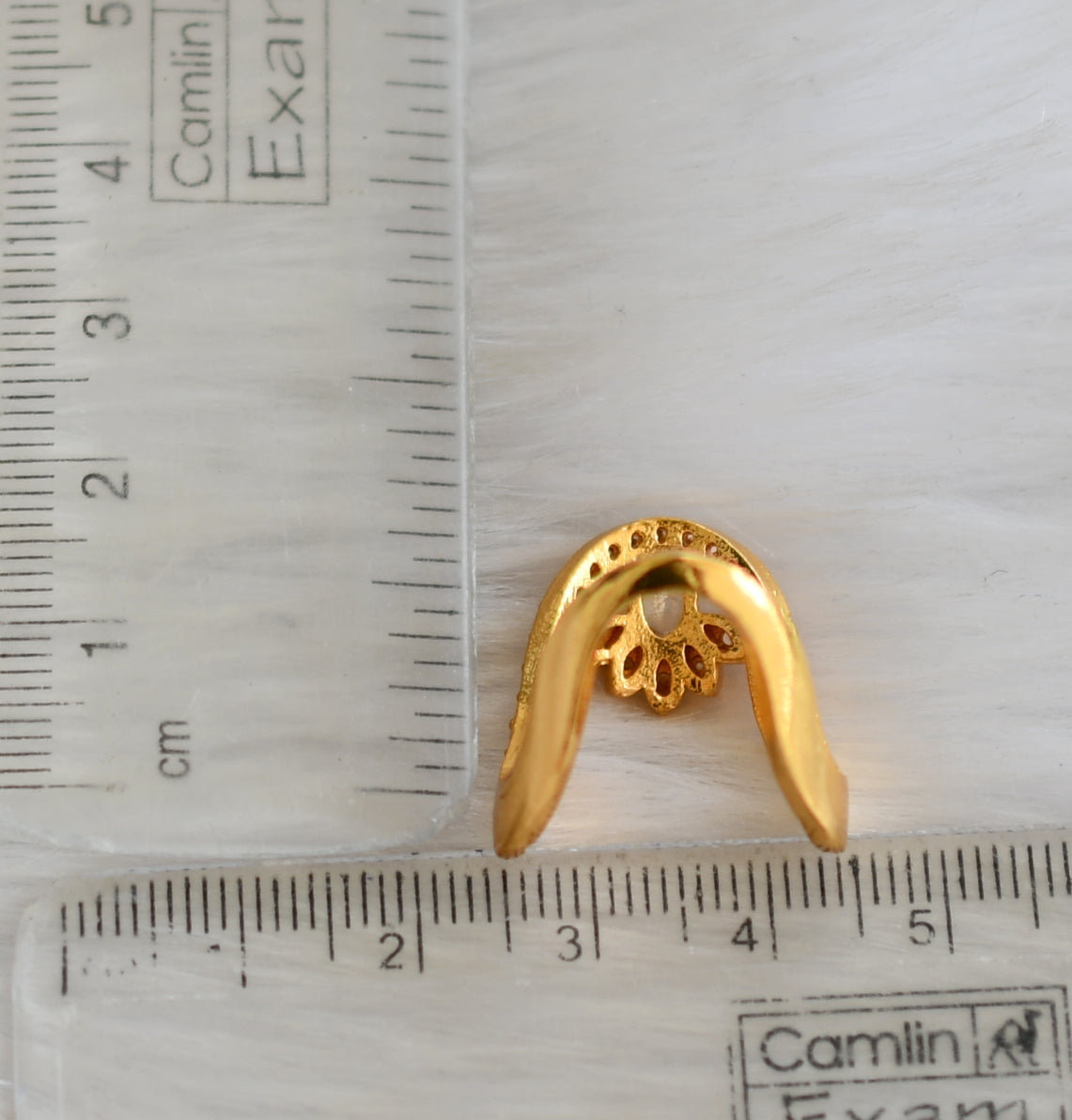 Gold tone cz white Vanki finger ring dj-40596