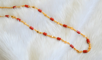 Gold tone coral 30 inches chain dj-35868