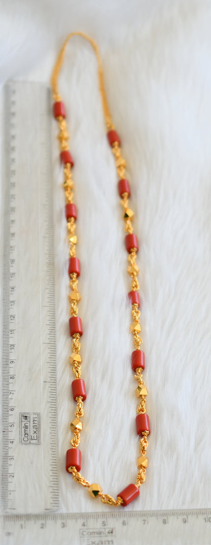 Gold tone coral 30 inches chain dj-35868