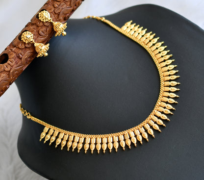 Gold tone Kerala style necklace set dj-41920