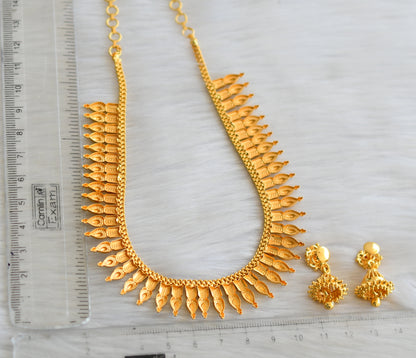 Gold tone Kerala style necklace set dj-41920