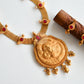 Matte Finish Kemp Krishna Designer Necklace Set dj-08156