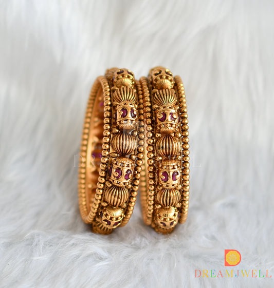 Matte finish real kemp set of 2 Bangles (2.4) dj-38315