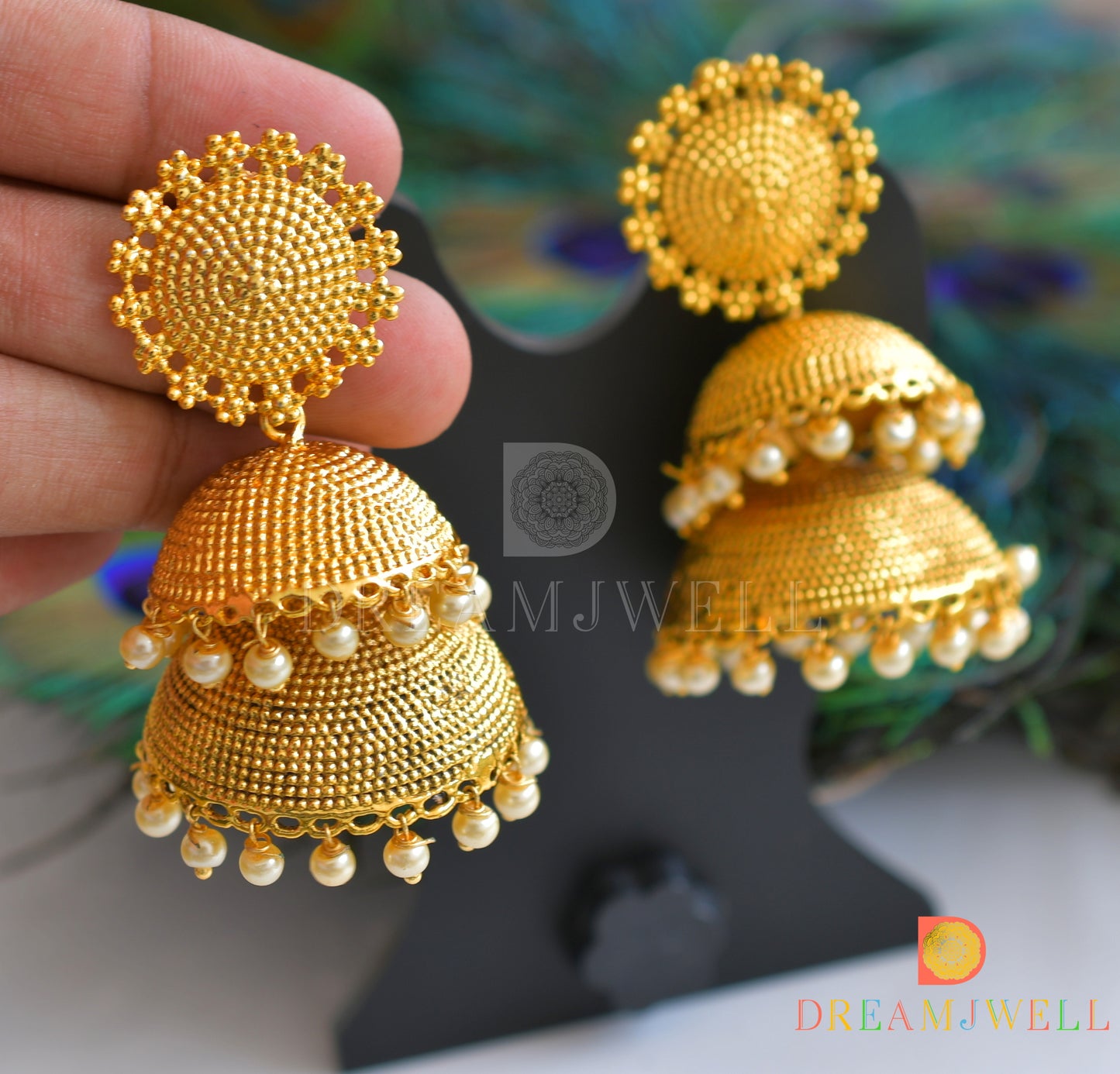 Antique Pearl designer Step Jhumkka dj-05104