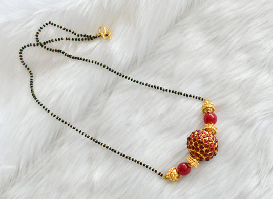 Gold tone kemp Rudhra Ball Mangalsutra dj-18136