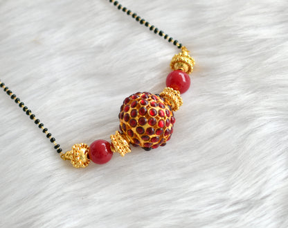 Gold tone kemp Rudhra Ball Mangalsutra dj-18136