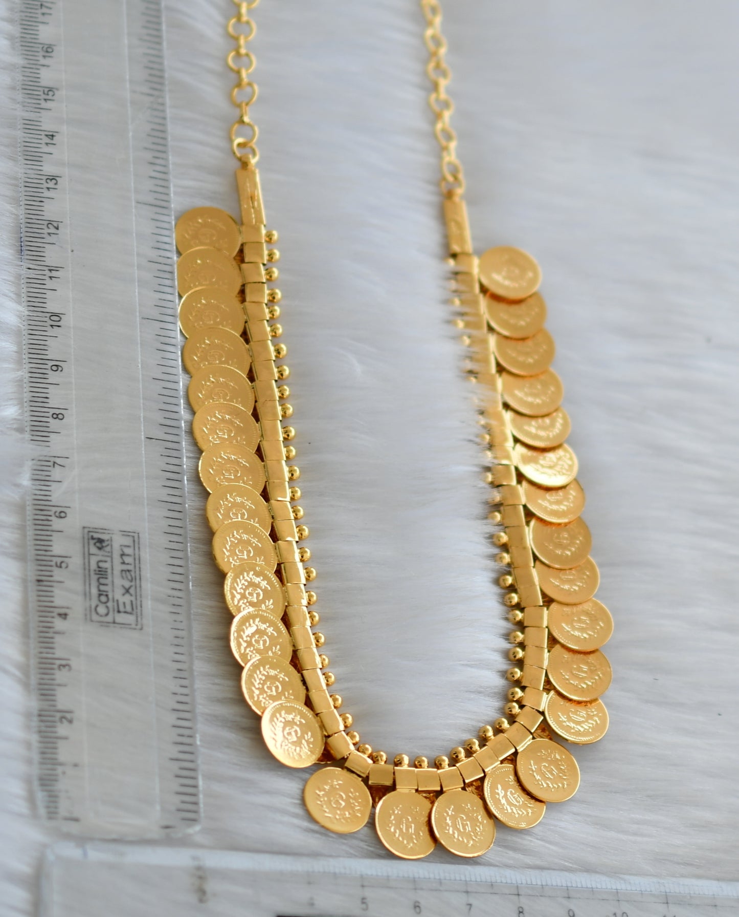 Gold tone Lakshmi coin necklace dj-32033