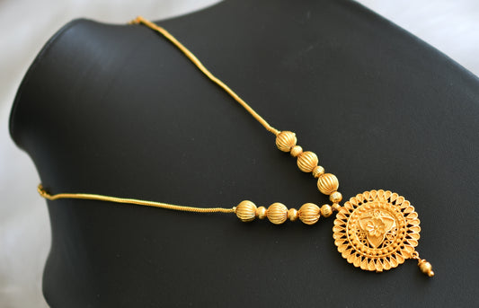 Gold tone flower Kerala style kodi necklace dj-40666