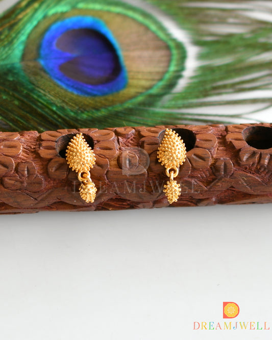 Gold tone mango earrings dj-36805