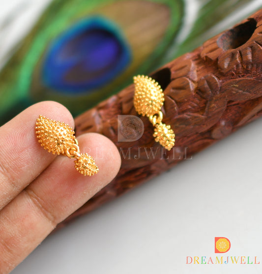 Gold tone mango earrings dj-36805