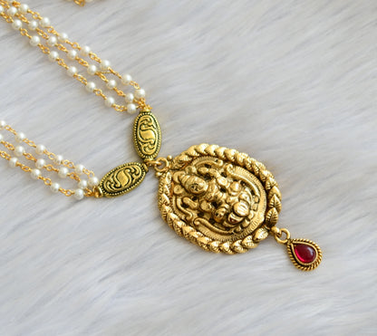 Antique kemp Lakshmi pearl chain haar dj-41968