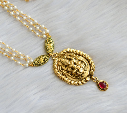 Antique kemp Lakshmi pearl chain haar dj-41968