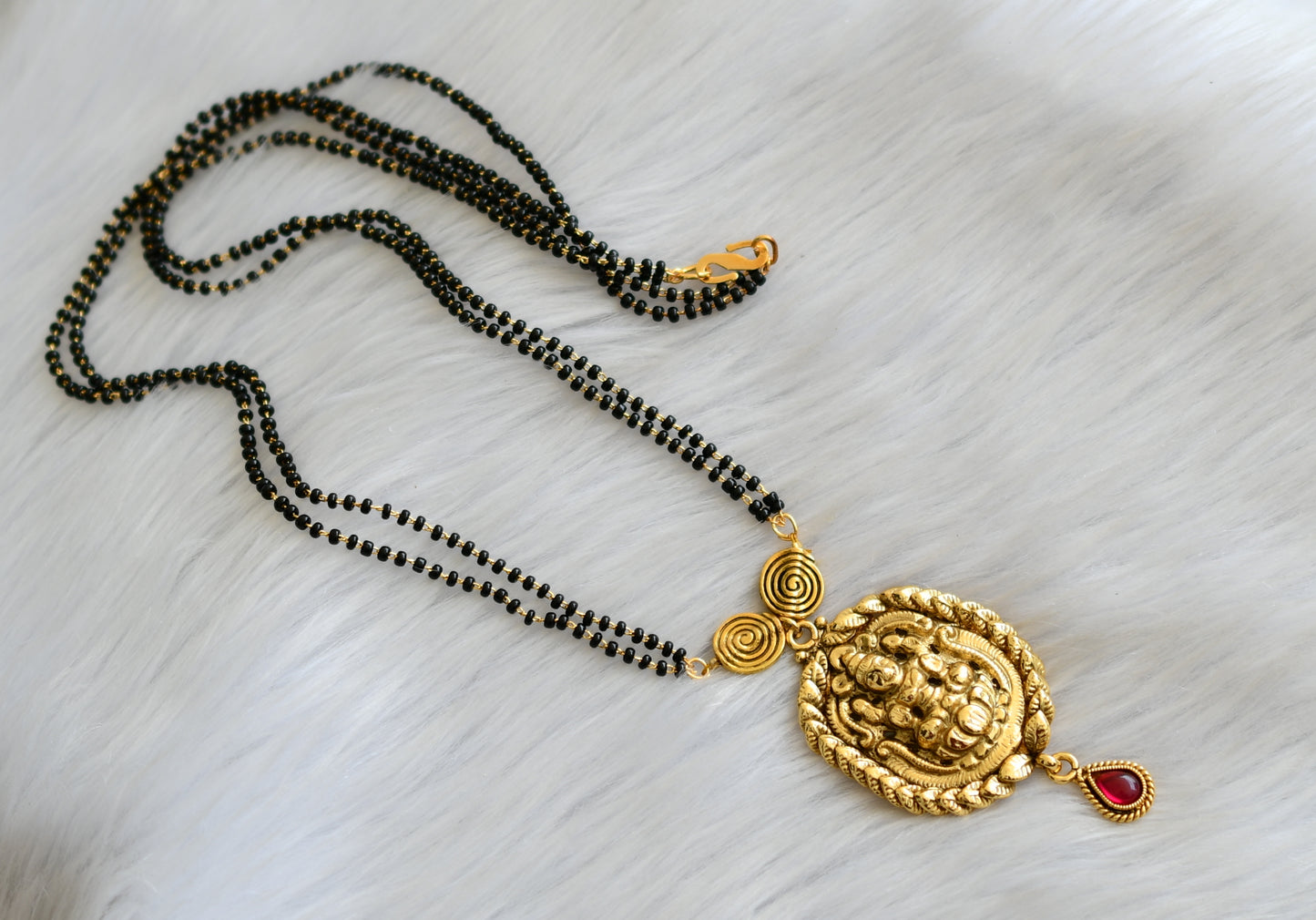 Antique kemp Lakshmi mangalsutra dj-41967