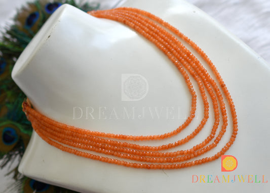 Orange color agates layer necklace dj-26580
