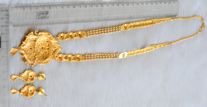 Gold forming ruby-green haar set dj-17825