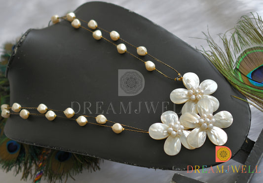 Shell pearls unique designer necklace dj-23921