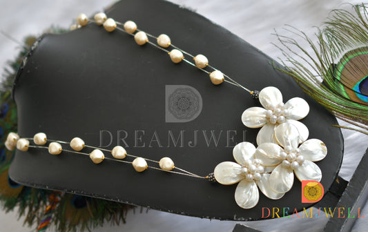 Shell pearls unique silver color chain designer necklace dj-23922