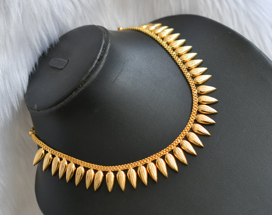 Gold tone mulla mottu Kerala style necklace dj-39207