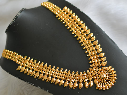 Gold tone grand kerala style mango haar dj-34131