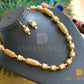 Antique matte finish pearl necklace set dj-06153