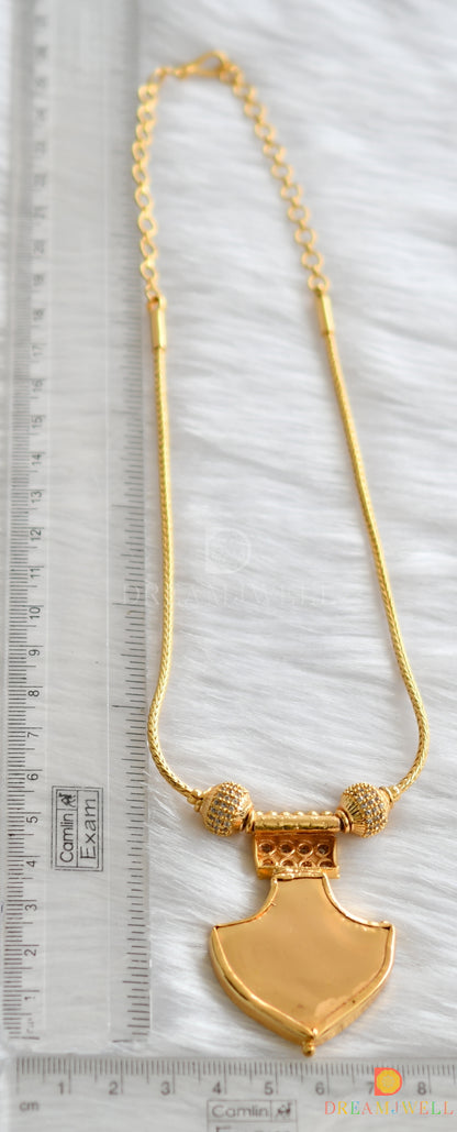 Gold tone blue Palakka Kerala style necklace dj-37628