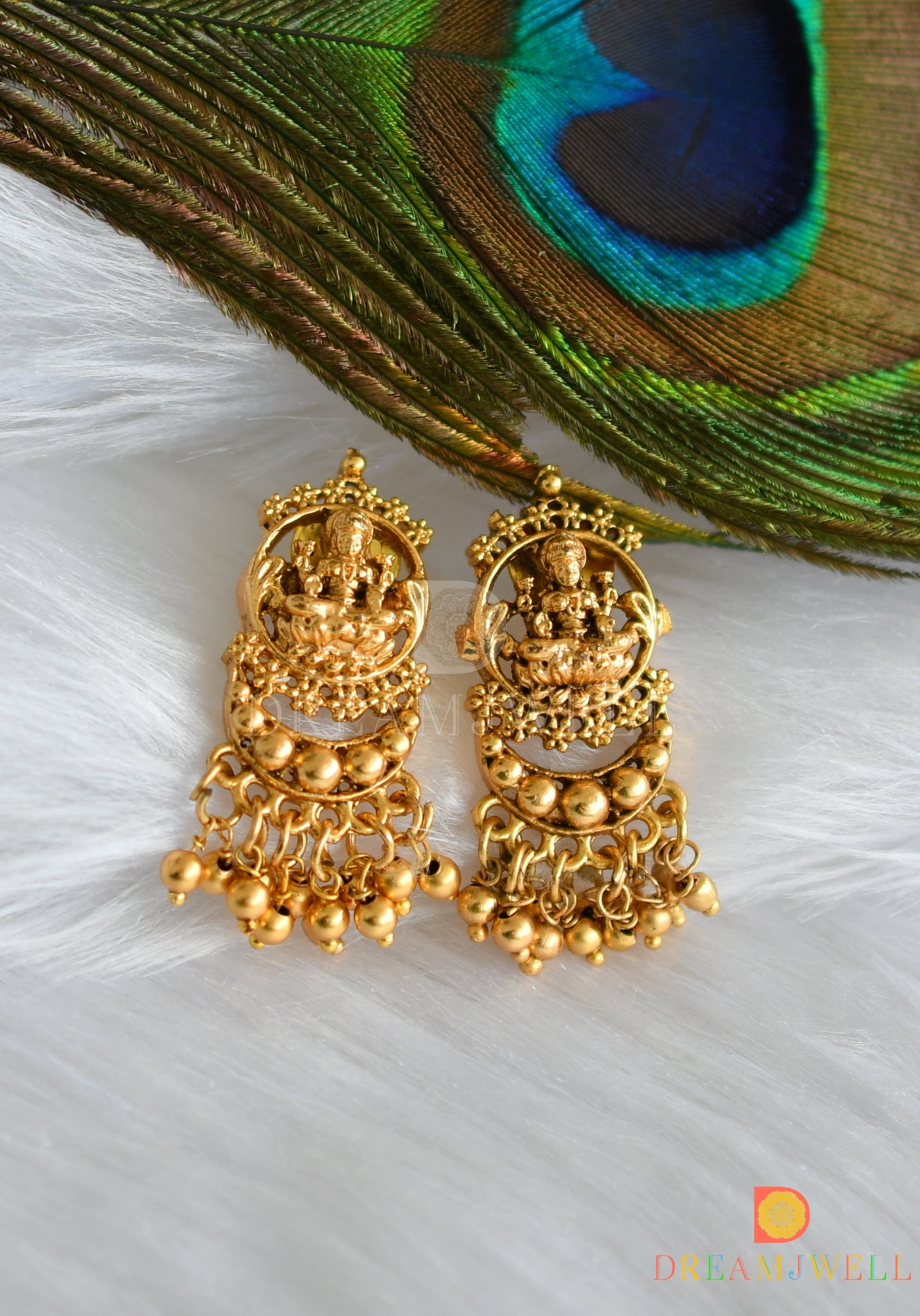 Matte finish Lakshmi earrings dj-37660