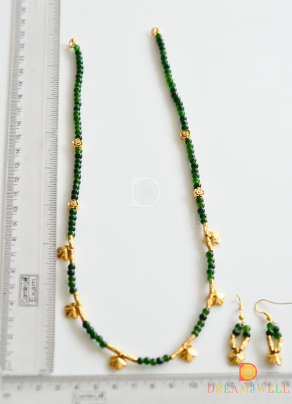 Antique green flower necklace set dj-06195
