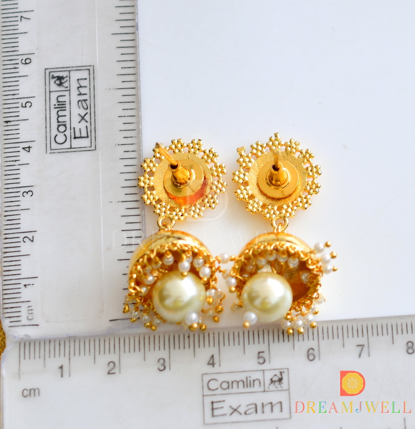 Gold tone cute pearl Jhumkka dj-06092