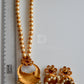 Matte finish cz ruby designer pearl necklace set dj-07732