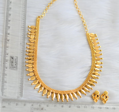 Gold tone white stone Kerala style Thali Kootam necklace set dj-39889