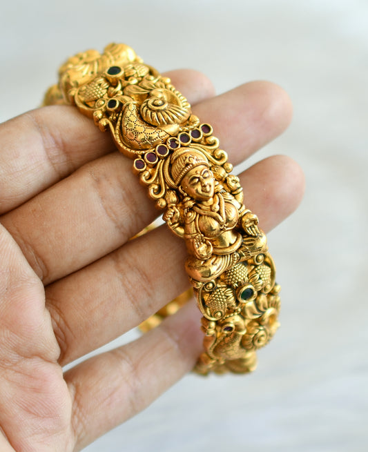 Matte finish kemp-green lakshmi kada/bangle (2.8) dj-32660