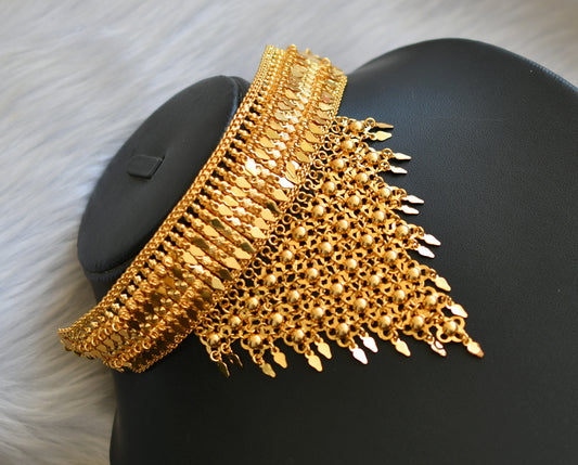 Gold tone Kerala style elakka choker necklace dj-40783