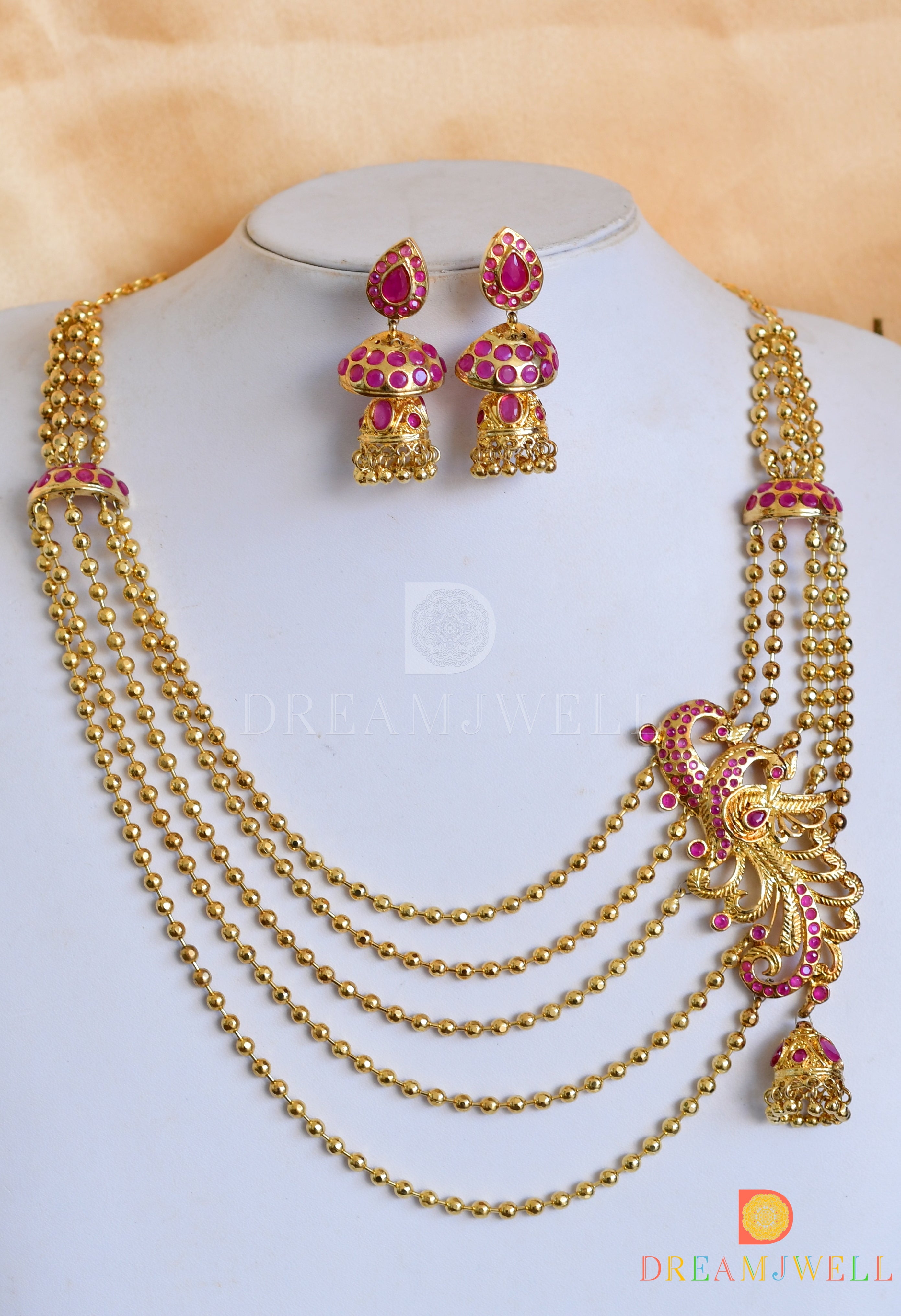 Miss Lola | Etiana Gold Embellished Layered Necklace Set – MISS LOLA