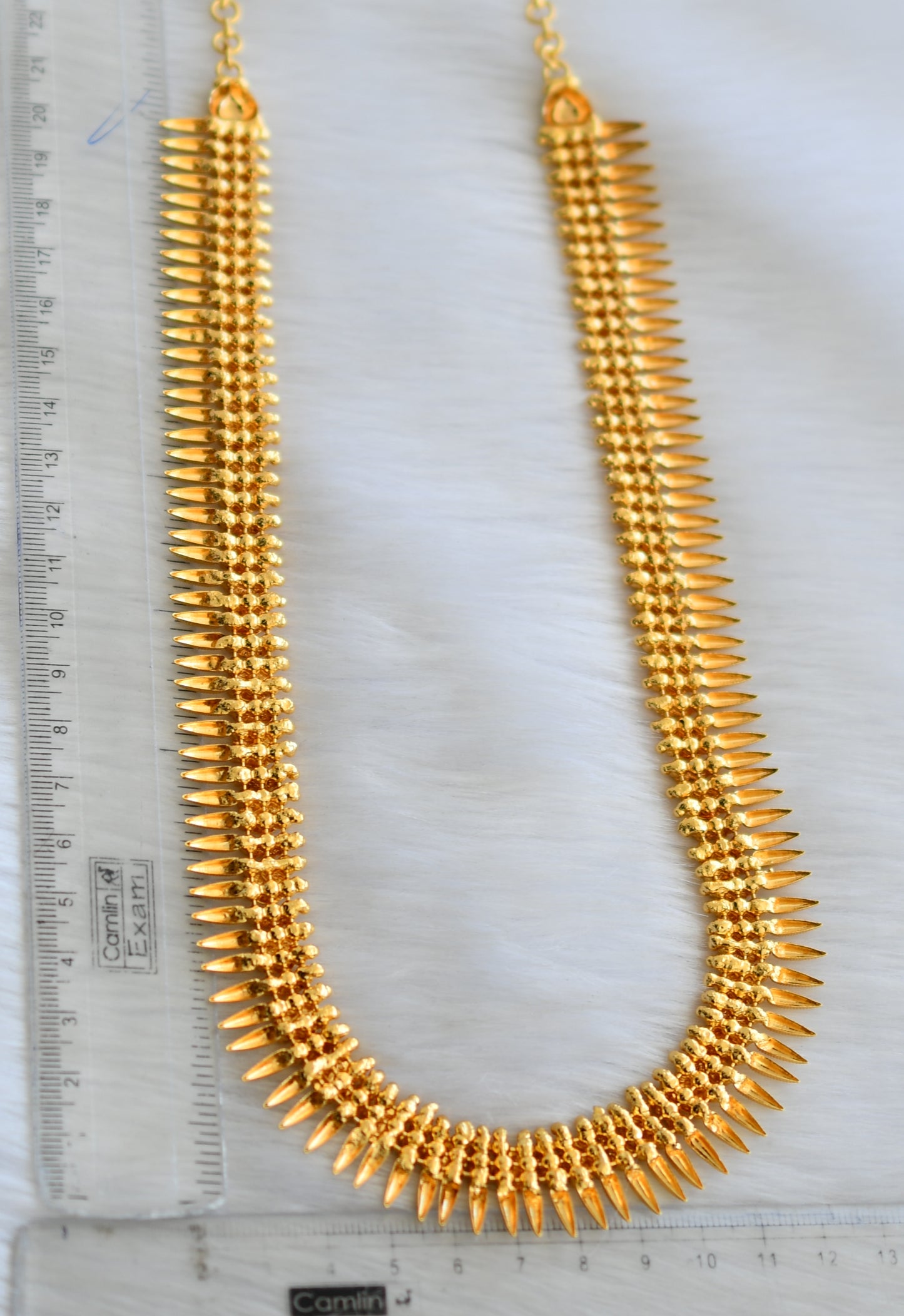 Gold tone Lakshmi coin mulla mottu Kerala style haar dj-40796