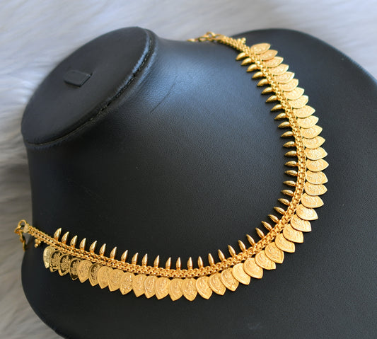 Gold tone Kerala style mulla motto Lakshmi necklace dj-40786