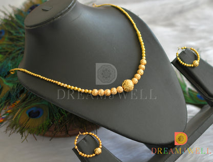 Gold tone designer beaded necklace set dj-17611