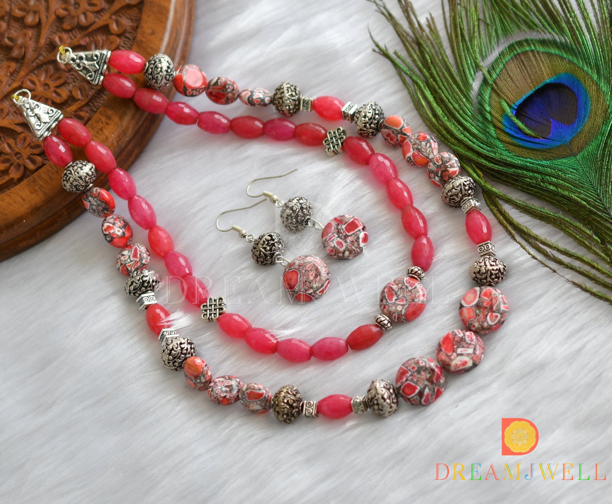 African Inspired Bohemian Beaded Necklace Set, Neck Candy Women of Col –  KatKoutureJewelry