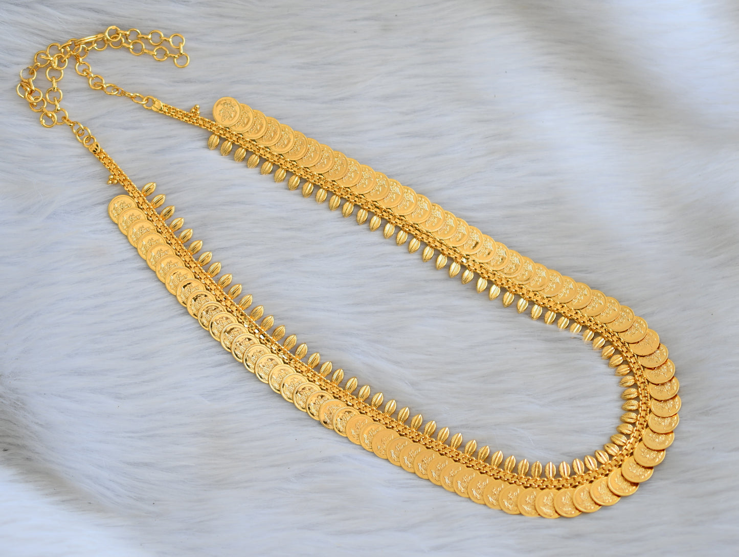 Gold tone Lakshmi coin Kerala style haar dj-40801