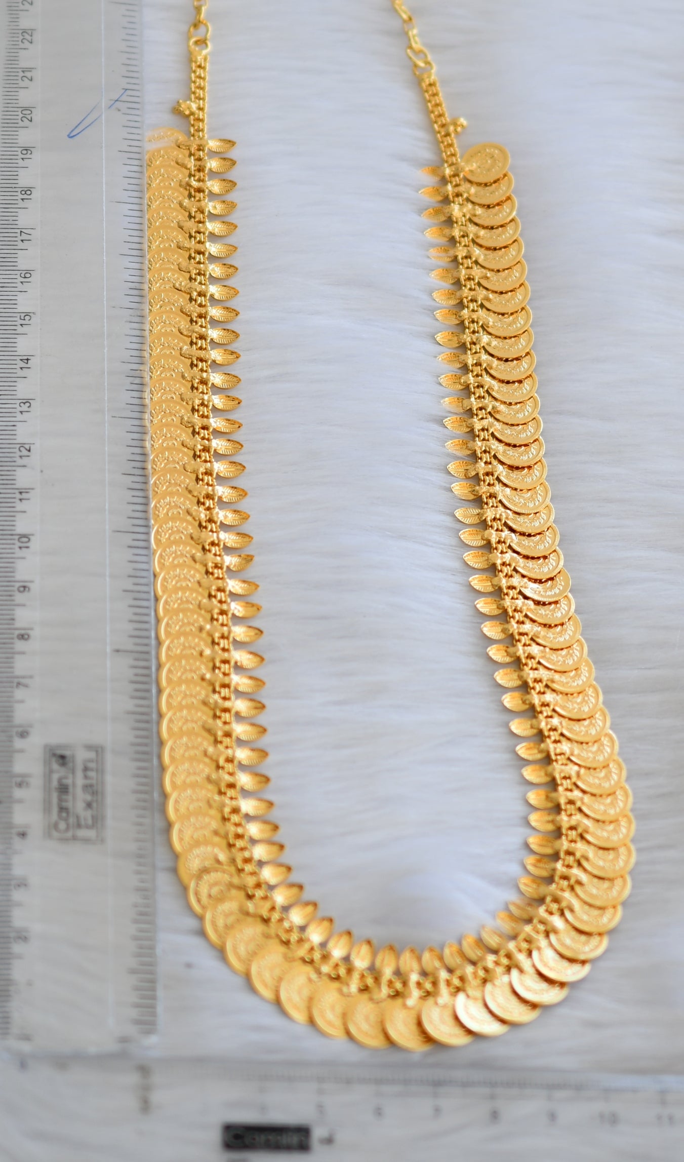 Gold tone Lakshmi coin Kerala style haar dj-40801