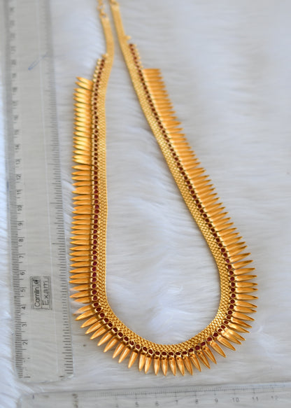 Gold tone pink stone mulla mottu Kerala style haar dj-40800