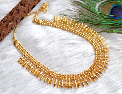 Gold tone pichi mottu kerala style necklace dj-34306