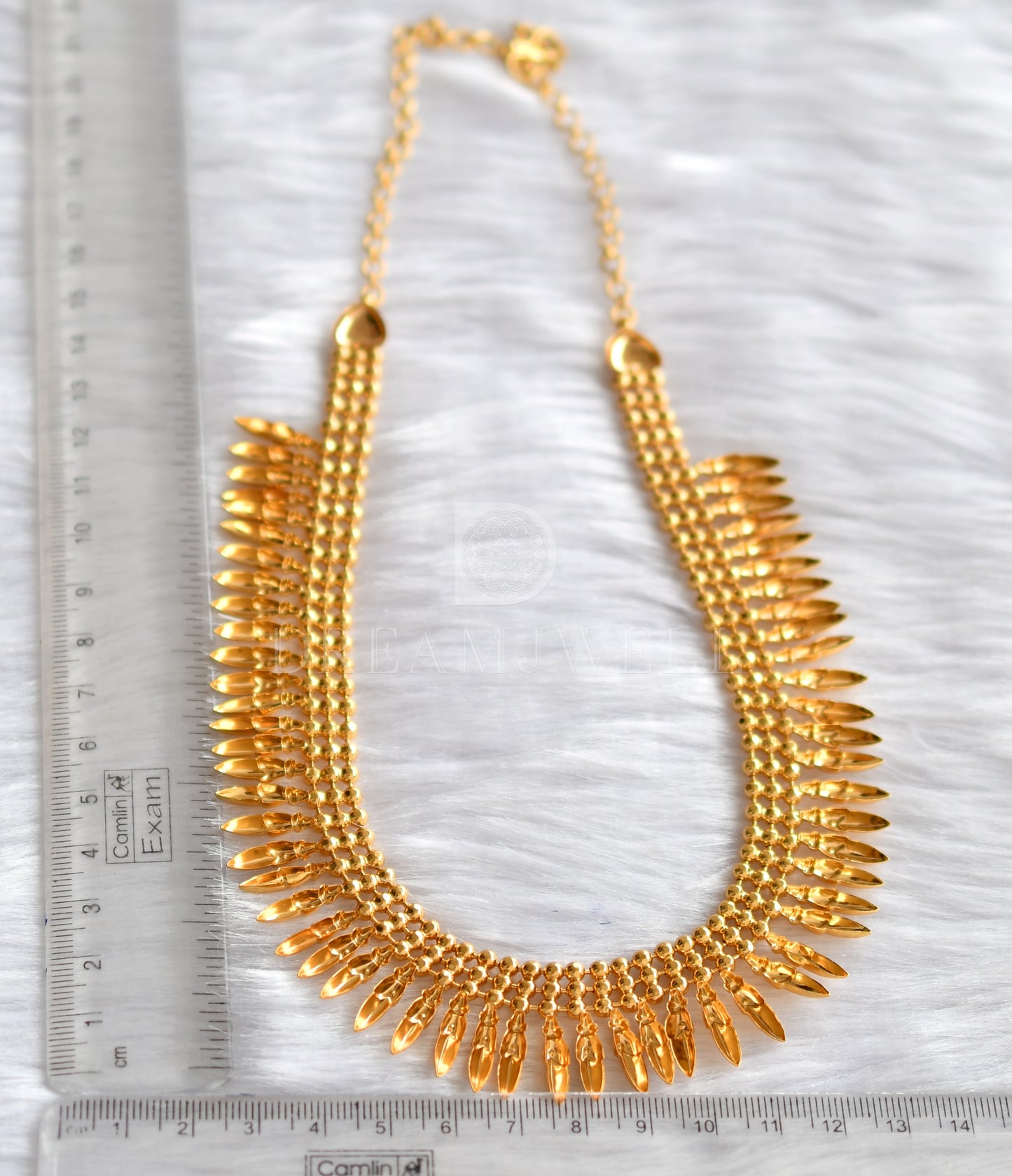 Gold tone pichi mottu kerala style necklace dj-34306