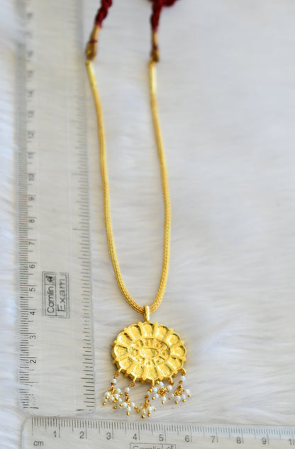 Gold tone real kemp attigai/necklace dj-33496